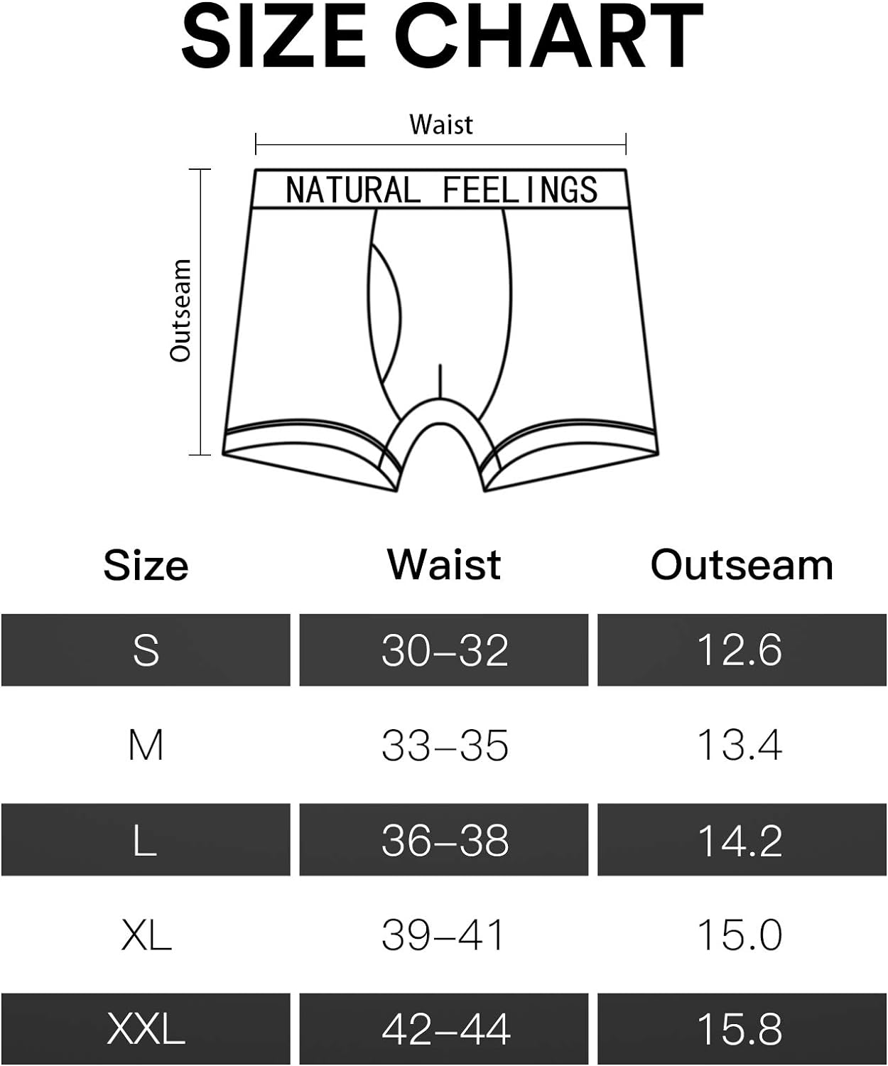 Natural Feelings Boxer Briefs Mens Underwear Men Pack Soft Cotton Open ...