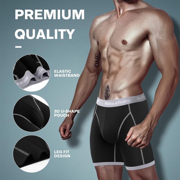 Natural Feelings Boxer Briefs Mens Underwear Men Pack Soft Cotton Open Fly Underwearno Open Fly